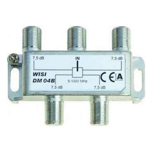 Wisi DM 04 B Kabelsplitter Zilver, Wit Wisi DM 04 B Kabelsplitter Zilver, Wit