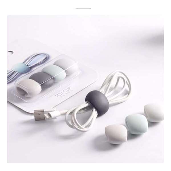 Kabel Organiser | Organizer | Telefoon – KabelBinder: Wit 4 Stuks | KabelKlemmen | Koptelefoon | Oortjes Kabel Organiser | Organizer | Telefoon – KabelBinder: Wit 4 Stuks | KabelKlemmen | Koptelefoon | Oortjes