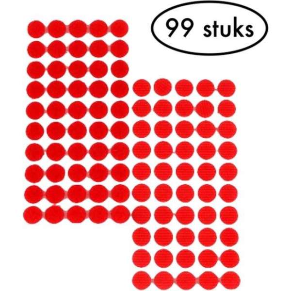 99 stuks Zelfklevend klittenband – Klittenbandsluiting – Klittenband rondjes – 1cm - rood 99 stuks Zelfklevend klittenband – Klittenbandsluiting – Klittenband rondjes – 1cm - rood
