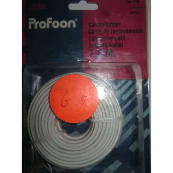 Profoon ISDN aansluitsnoer 7.6 mtr IS-76 Profoon ISDN aansluitsnoer 7.6 mtr IS-76