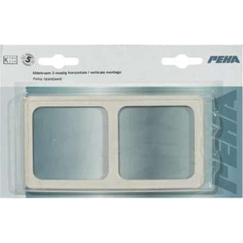PEHA afdekraam tweevoudig, standaard inbouw | WIT