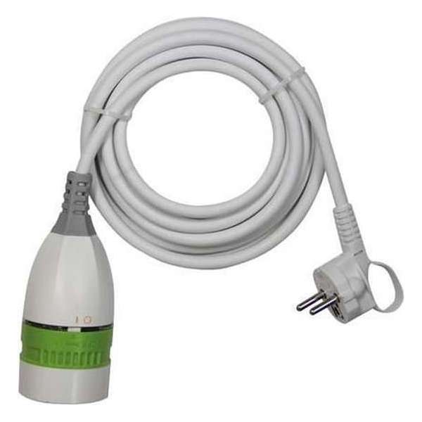 Perel Verlengkabel Met Draaischakelaar 3680 W 3 Meter Groen/wit Perel Verlengkabel Met Draaischakelaar 3680 W 3 Meter Groen/wit