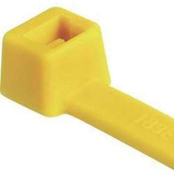 HellermannTyton 116-01814 T18R-PA66-YE-C1 Kabelbinder 100 mm 2.50 mm Geel 100 stuk(s)