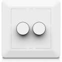 HOFTRONIC - LED duo dimmer - Fase afsnijding - Maximale belasting 2x100 Watt - Met afdekraam en knoppen