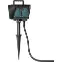 Brennenstuhl 1154440 Tuin stekkerdoos met grondpin 4x230V | Contactdoos voor tuin