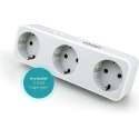 Voomy Verdeelstekker - 3-Voudig Stopcontact Splitter - 2 USB Poorten - Wit