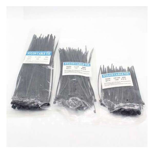 WiseGoods - Kabelbinders - Tyraps - Tiewraps - Tie Ribs - Bundelbanden - 3 Verschillende Maten - 300 stuks - Zwart WiseGoods - Kabelbinders - Tyraps - Tiewraps - Tie Ribs - Bundelbanden - 3 Verschillende Maten - 300 stuks - Zwart
