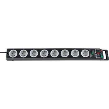 Brennenstuhl  Super-Solid stekkerdoos 8 wegs zwart 13.5kA