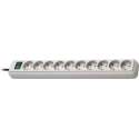 Eco-Line stekkerdoos met schakelaar 10-voudig lichtgrijs 3m H05VV-F 3G1,5