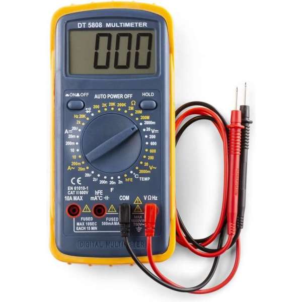 Multimeter digitaal - SkyTronic DMM10 - Spanningsmeter - Voltmeter - Inclusief batterijen Multimeter digitaal - SkyTronic DMM10 - Spanningsmeter - Voltmeter - Inclusief batterijen