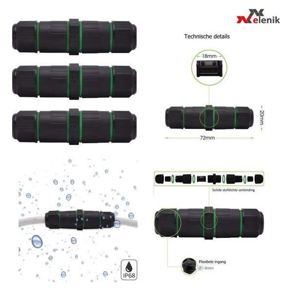 Set 3x waterdichte kabelverbinder - IP68 Elenik Set 3x waterdichte kabelverbinder - IP68 Elenik