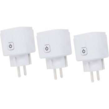 Woox Smart plug slimme stekker smal 16A 3 stuks