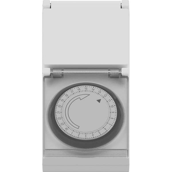 CALEX - Tijdschakelaar - Wandcontactdoos - Analoge Schakelklok - Spatwaterdicht IP44 - Wit - BSE CALEX - Tijdschakelaar - Wandcontactdoos - Analoge Schakelklok - Spatwaterdicht IP44 - Wit - BSE