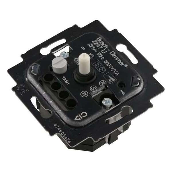 Busch-Jaeger Dimmer Inbouw 500W Halogeen Druk-Wissel Element Busch-Jaeger Dimmer Inbouw 500W Halogeen Druk-Wissel Element