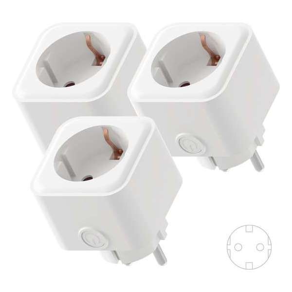 Calex Smart Home - slimme Wifi stekker (smart plug) - set van 3 - bedienen met Amazon Alexa, Google Home, Calex Smart App Calex Smart Home - slimme Wifi stekker (smart plug) - set van 3 - bedienen met Amazon Alexa, Google Home, Calex Smart App