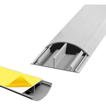 50X12 mm vloer/wand kabelgoot met bevestigingstape 2X1 M