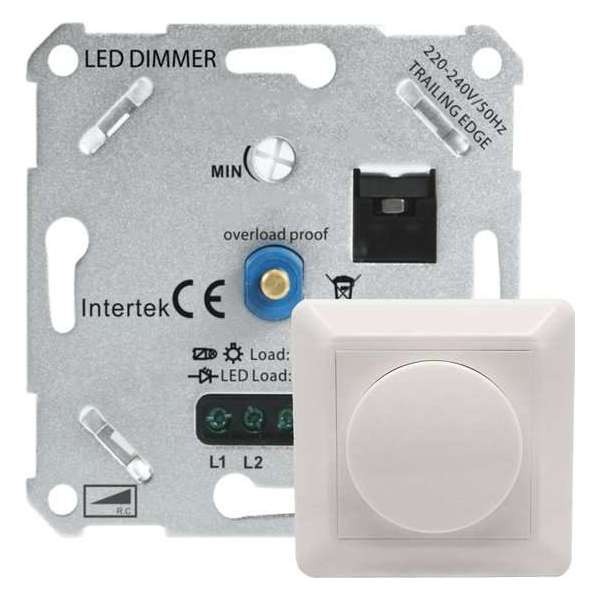 LED Dimmer 3-350 Watt 220-240V - Fase Afsnijding - Universeel - Compleet LED Dimmer 3-350 Watt 220-240V - Fase Afsnijding - Universeel - Compleet