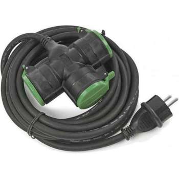 Waterdichte verlengsnoer - 3 voudig  - 5 meter