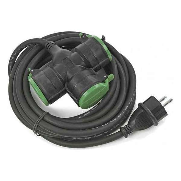 Waterdichte verlengsnoer - 3 voudig - 5 meter Waterdichte verlengsnoer - 3 voudig - 5 meter