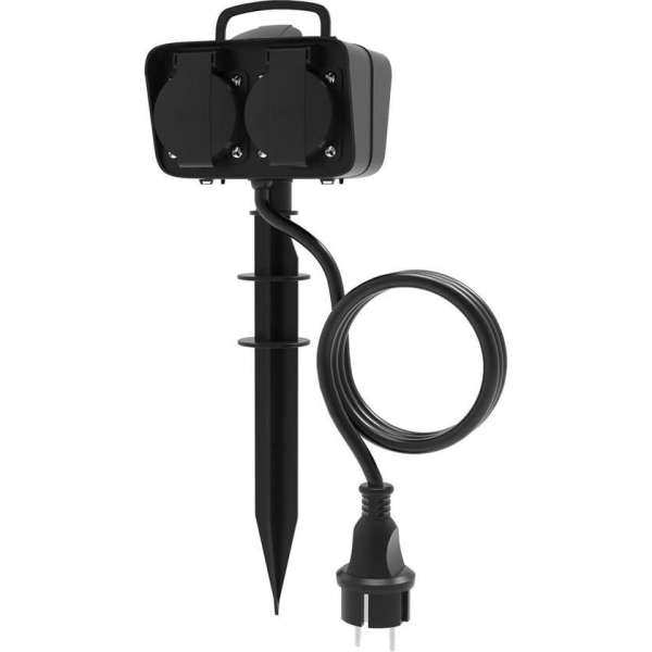Calex Tuincontactdoos voor Buiten - 4 Stopcontacten - IP44 Calex Tuincontactdoos voor Buiten - 4 Stopcontacten - IP44