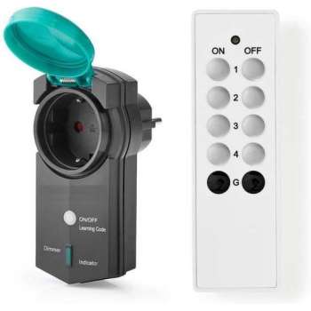 Stekker dimmer met afstandsbediening - outdoor IP44