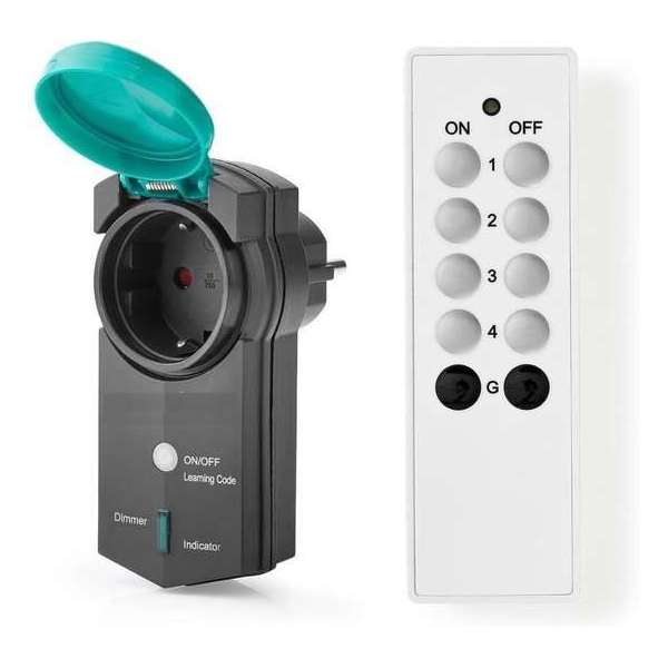 Stekker dimmer met afstandsbediening - outdoor IP44