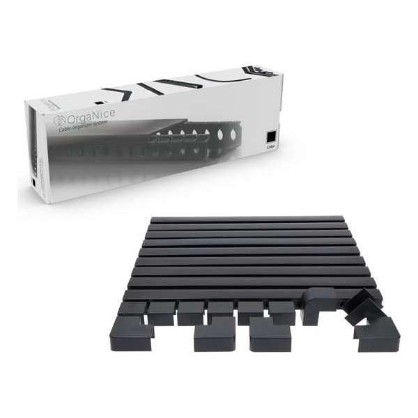 Organice EasyFix Kabelgoten kit - zelfklevende organiser voor bureau & TV - Zwart Organice EasyFix Kabelgoten kit - zelfklevende organiser voor bureau & TV - Zwart