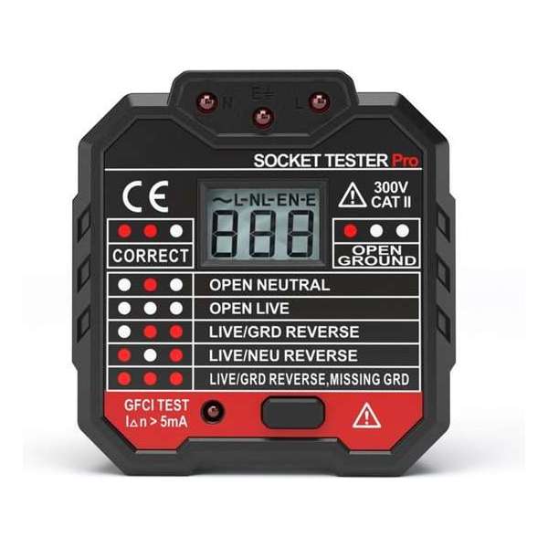 Stopcontact Tester | Tester voor Stopcontact | Aardlekschakelaar Tester