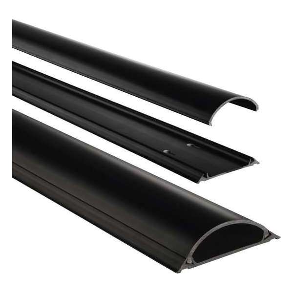 Kabelgoot Halfrond - 100cm / 7cm - Zwart Kabelgoot Halfrond - 100cm / 7cm - Zwart