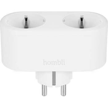 Hombli Slimme Stekker - 2 Contacten - WiFi - Energiemeter via mobiele app - Energieklasse A+