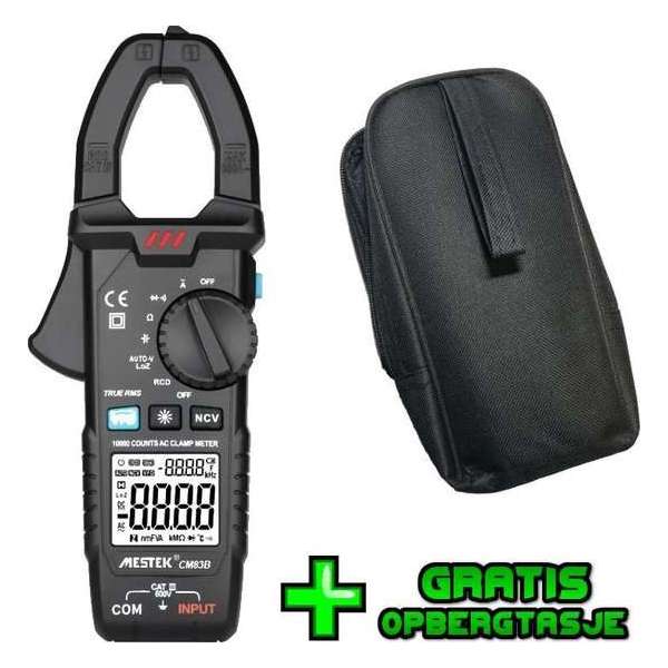 Mestek CM83B Professionele Digitale Ampèretang Multimeter - Stroomtang - Max 600V 600A CAT III - True RMS Mestek CM83B Professionele Digitale Ampèretang Multimeter - Stroomtang - Max 600V 600A CAT III - True RMS