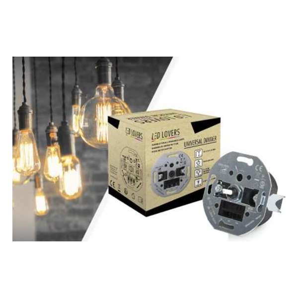 Universele Led Dimmer - Voor Gloei, Halogeen en Led Lampen – 1 Stuk Universele Led Dimmer - Voor Gloei, Halogeen en Led Lampen – 1 Stuk