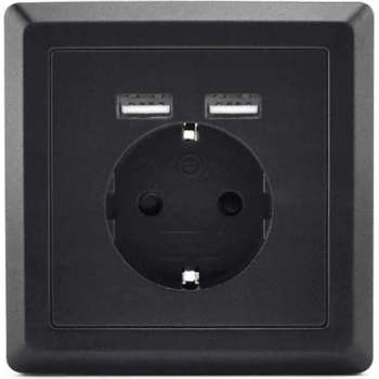Homra Dakko USB Stopcontact |Zwart
