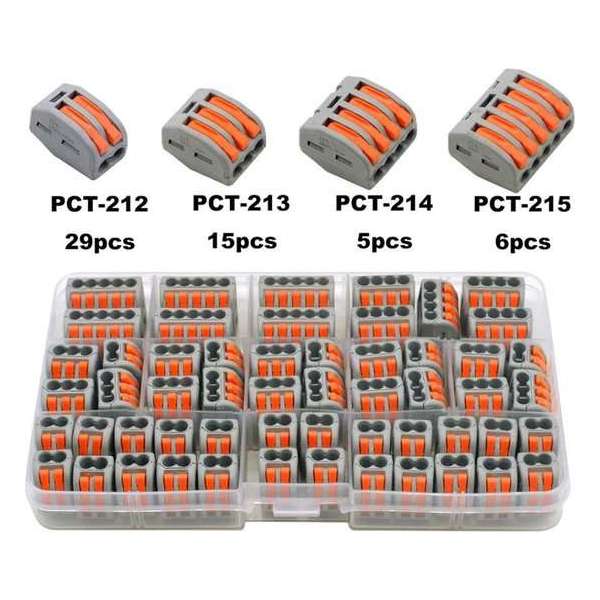 DW4Trading® Assortimentdoos lasklemmen connectors 55 delig 2,3,4 en 5 voudig DW4Trading® Assortimentdoos lasklemmen connectors 55 delig 2,3,4 en 5 voudig