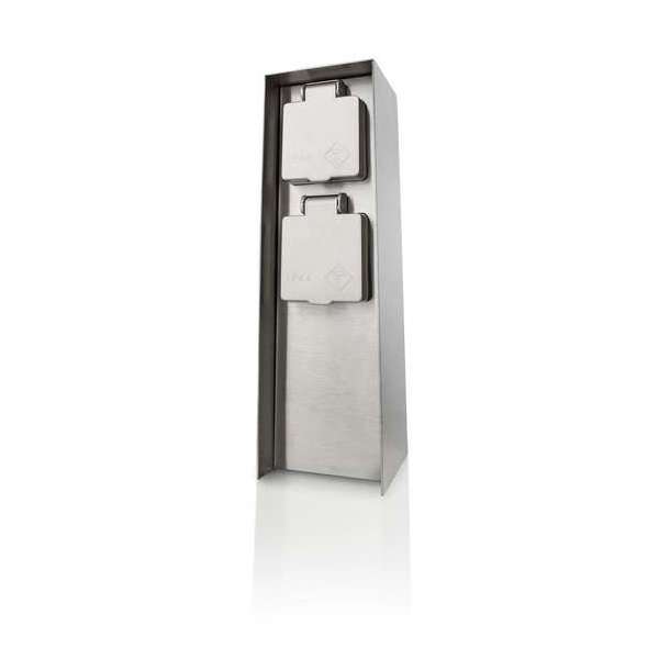 Philips Rock Wandcontactdoos - Tuin - RVS Philips Rock Wandcontactdoos - Tuin - RVS
