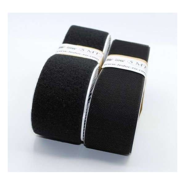 5 METER Zelfklevend Klittenband – Zwarte Velcro - 2 x 5 m – 5 cm breed 5 METER Zelfklevend Klittenband – Zwarte Velcro - 2 x 5 m – 5 cm breed