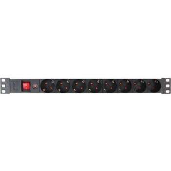 Perel Stekkerdoos 8-voudig 2300 W 48,3 Cm / 2,15 Meter Zwart