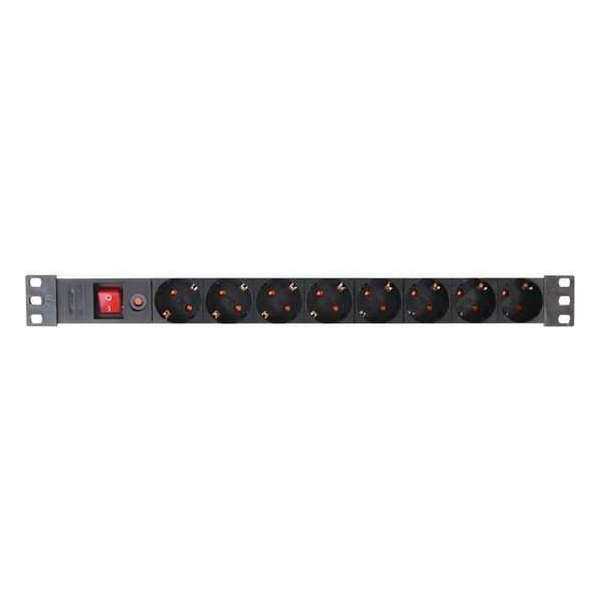 Perel Stekkerdoos 8-voudig 2300 W 48,3 Cm / 2,15 Meter Zwart Perel Stekkerdoos 8-voudig 2300 W 48,3 Cm / 2,15 Meter Zwart
