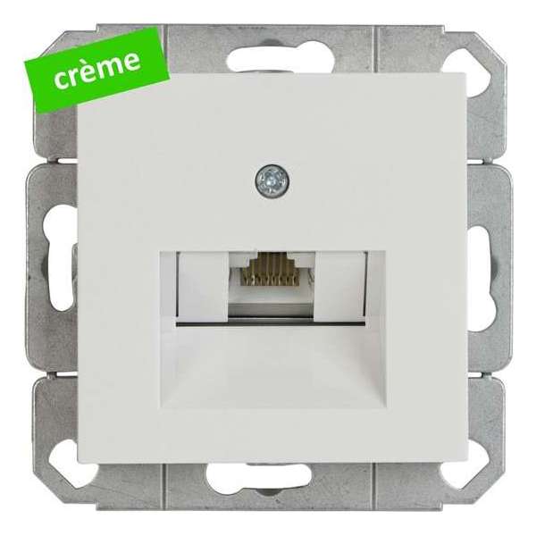 GIRA systeem 55 | wandcontactdoos RJ-45 | enkelvoudig | creme GIRA systeem 55 | wandcontactdoos RJ-45 | enkelvoudig | creme