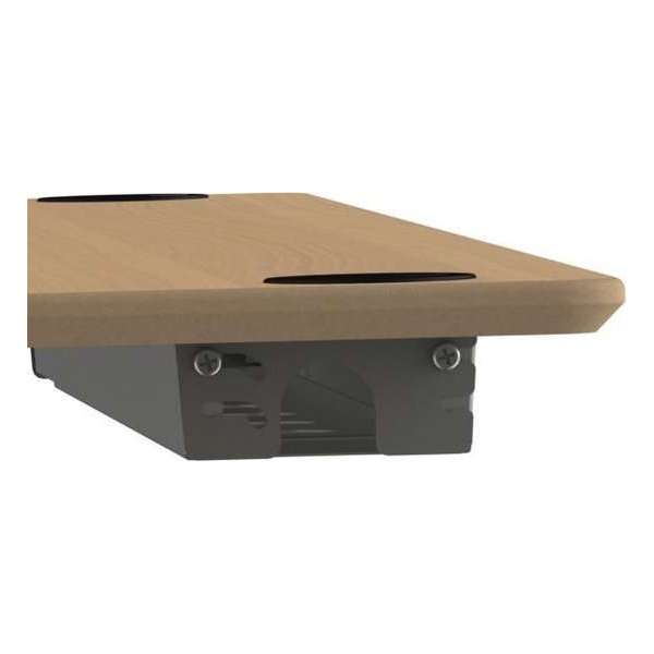 Kabelgoot bureau zilver, uitschuifbaar en kantelbaar Kabelgoot bureau zilver, uitschuifbaar en kantelbaar
