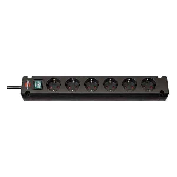 Brennenstuhl Brennenstuhl Brennenstuhl Bremounta Extension Socket 6-way black 3m H05VV-F 3G1.5-wit wit Zwart Brennenstuhl Brennenstuhl Brennenstuhl Bremounta Extension Socket 6-way black 3m H05VV-F 3G1.5-wit wit Zwart