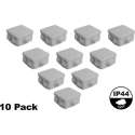 10x Waterdichte Opbouw Aansluitdoos / Lasdoos (IP54) (85x85x45mm)