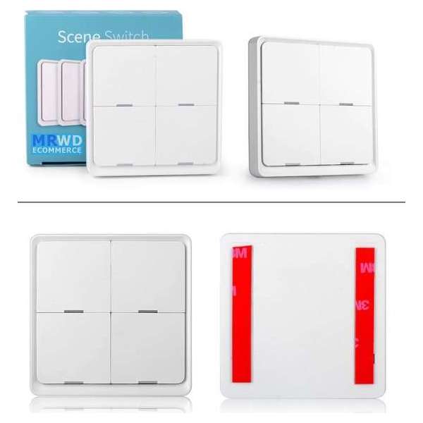 4 knoppen Tuya Zigbee - Draadloze schakelaar - Smart Home 4 knoppen Tuya Zigbee - Draadloze schakelaar - Smart Home