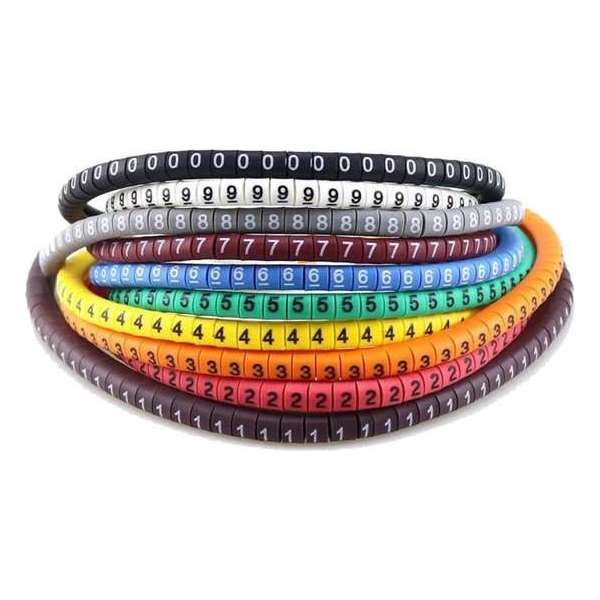 Nummering voor kabels en draden bedrading Nummers tags Wire Markers 500 stuks / HaverCo Nummering voor kabels en draden bedrading Nummers tags Wire Markers 500 stuks / HaverCo