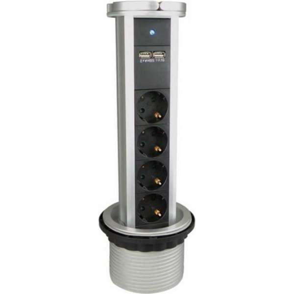 VB 61075 Stekkerdoos voor Inbouw in Tafelblad + 2 x USB VB 61075 Stekkerdoos voor Inbouw in Tafelblad + 2 x USB