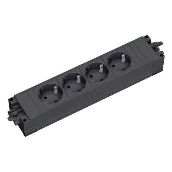 Bachmann STEP BASE modulaire GST18 stekkerdoos met 4 contacten / zwart Bachmann STEP BASE modulaire GST18 stekkerdoos met 4 contacten / zwart