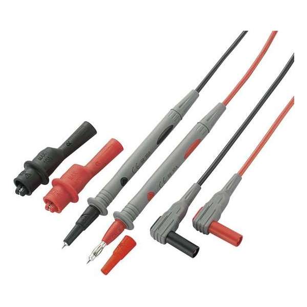 VOLTCRAFT MS-2 Veiligheidsmeetsnoerenset 1.20 m Zwart, Rood VOLTCRAFT MS-2 Veiligheidsmeetsnoerenset 1.20 m Zwart, Rood