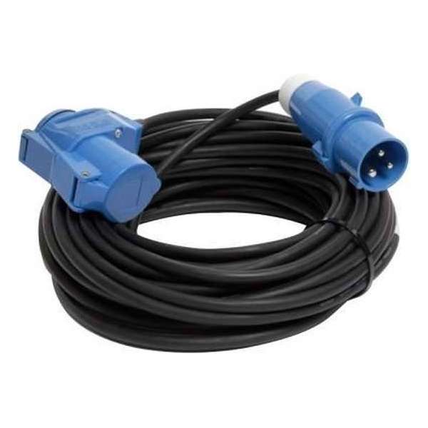 CEE haakse verlengkabel 30 meter neopreen zwart CEE haakse verlengkabel 30 meter neopreen zwart
