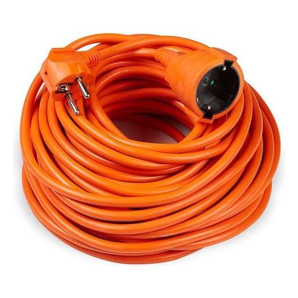 Verlengsnoer 20 meter - H05VV-F3G1,5 geaard - Oranje Verlengsnoer 20 meter - H05VV-F3G1,5 geaard - Oranje
