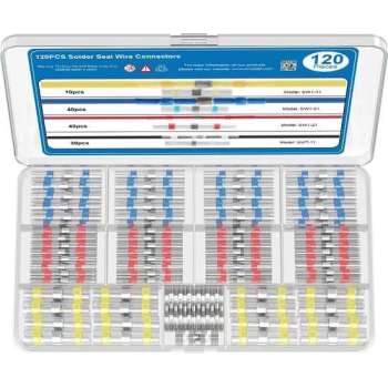 MMOBIEL 120 Stuks Stootverbinder met Krimpkous voor o.a. Auto / Boot / Vrachtwagen